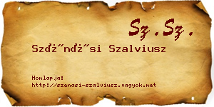 Szénási Szalviusz névjegykártya